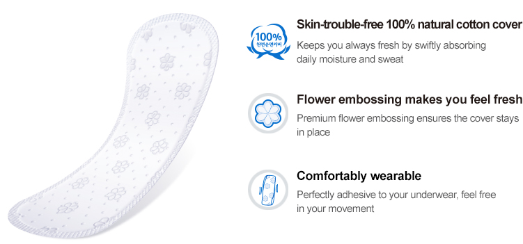 Skin-trouble-free 100% natural cotton cover
Flower embossing makes you feel fresh
Comfortably wearable

