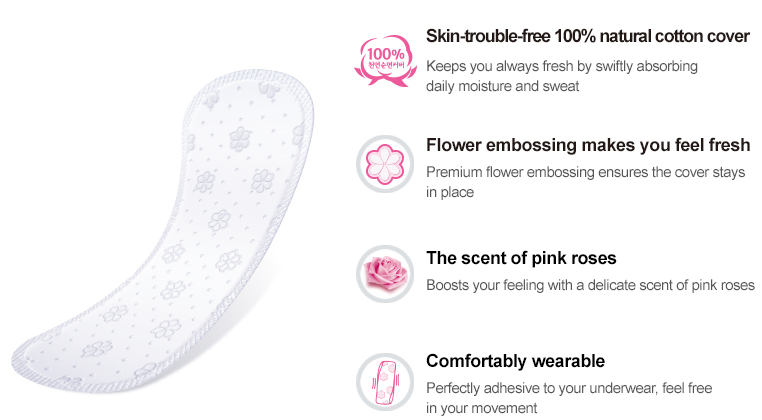 Skin-trouble-free 100% natural cotton cover 
Flower embossing makes you feel fresh
The scent of pink roses
Comfortably wearable