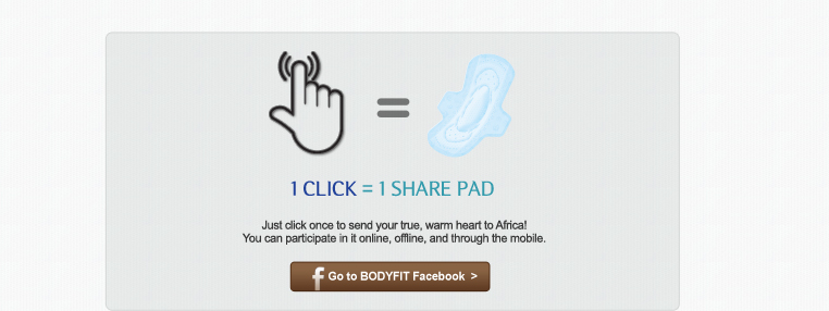 1 Click = 1 Share Pad
							Just click once to send your true, warm heart to Africa!
							You can participate in it online, offline, and through the mobile.